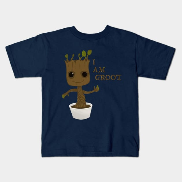 I am baby groot Kids T-Shirt by Twinsters